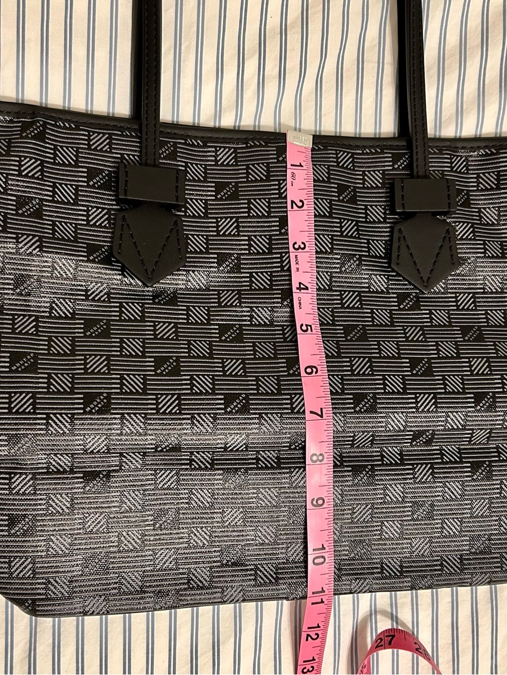 Moreau Paris Black Coated Canvas Tote Bag NWT - Picture 7 of 8